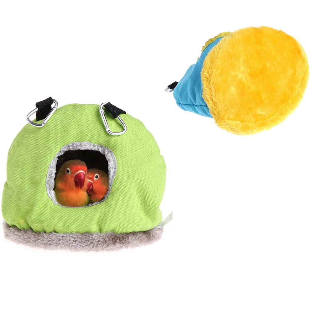 Bird Cage Pet Warm House Parrot Hammock Cotton Sleeping Bed Tent Winter for
