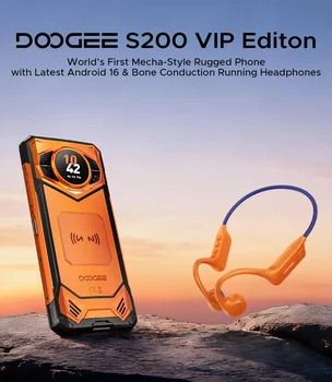 DOOGEE S200 Smartphone robusto 5G con cuffie Android 16 48GB 256GB 6.72" Display 120Hz Fotocamera da 100 MP Batteria da 10100 mAh