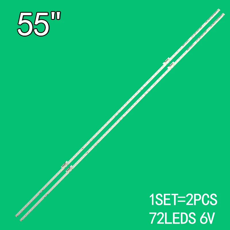 Per Hisense Hz55U7A Muslimled Retroilluminazione Hisense 55-55-55S5-2X72-4014C 60Cm 72Led 100% Nuova Striscia Di Retroilluminazione A Led
