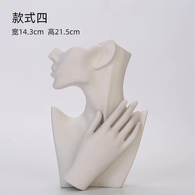 NUOVI vasi in ceramica semplici e moderni nordici Decorazione a combustione semplice Soggiorno Ufficio Arredamento per la casa Bottiglie creative a forma di corpo 5