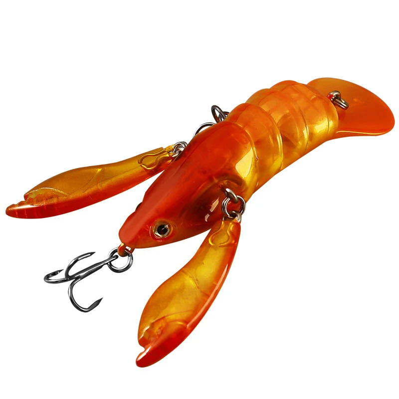 Hard Bait Crayfish Abs Material Swimbait 80mm 9g Shrimp Hard Lure With 8#  Treble Hook Wobbers For Snakehead Bass Fishing Lures - AliExpress