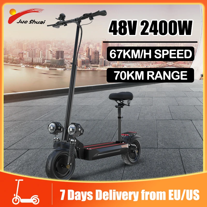 Jueshuai Electric Kick Scooter with 2400W Dual Motor 67KM/H Speed