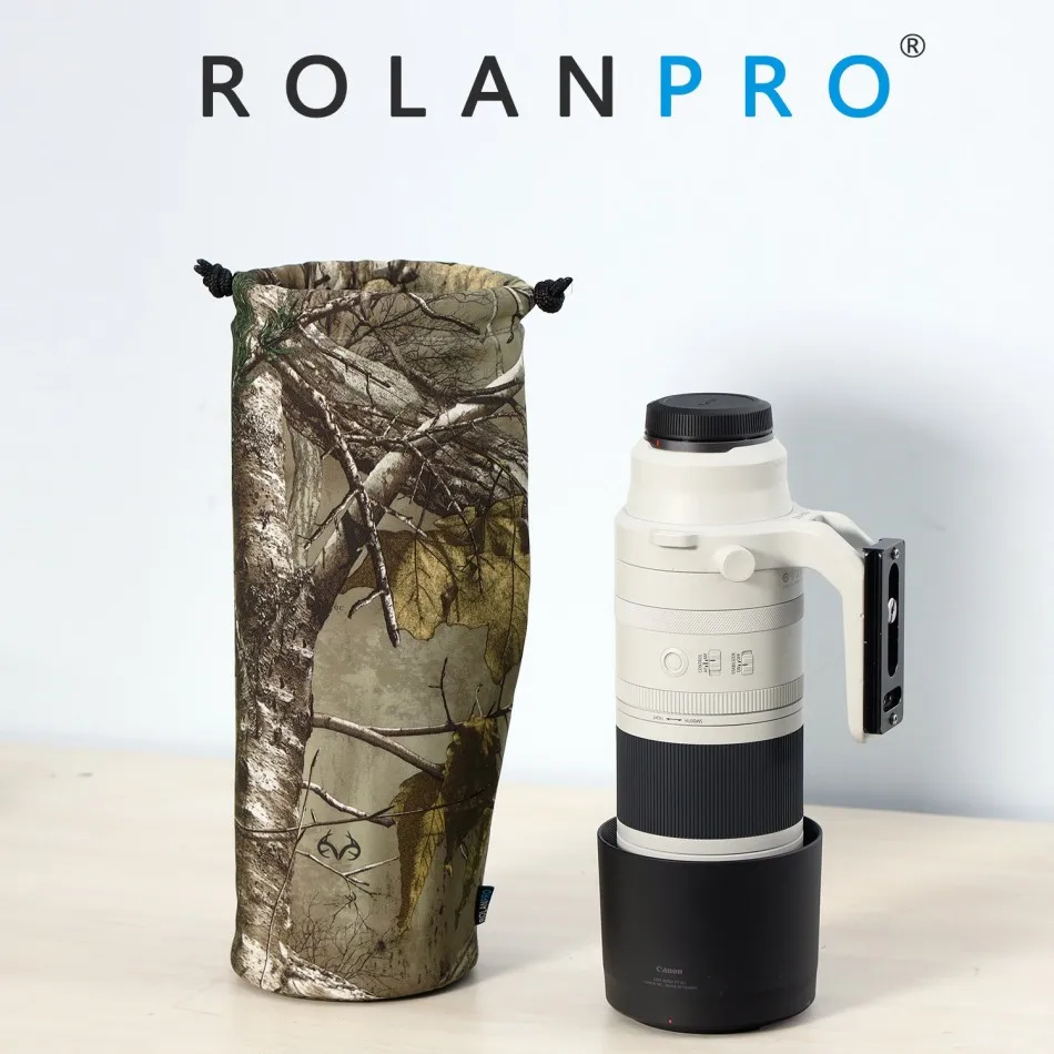 ROLANPRO 위장 렌즈 코트 CANON RF 200 800mm F 6.3-9 IS USM 방수 및 방우 렌즈 보호 커버