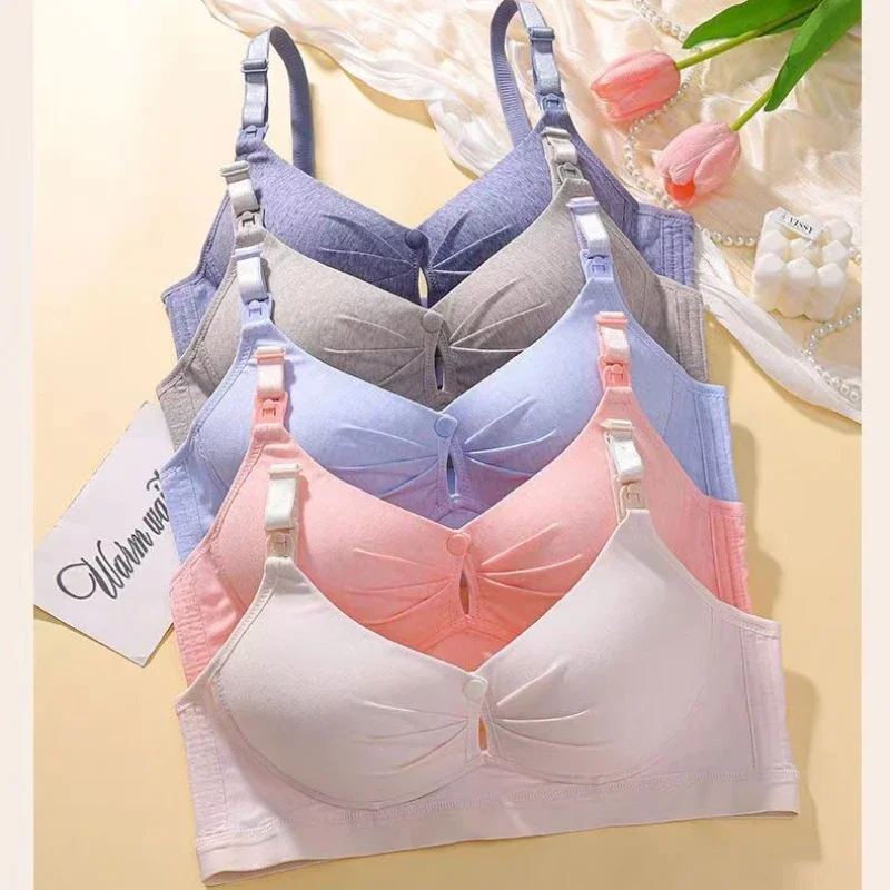 Nursing Bra Underwear for Pregnant Women Without Steel Rings Gathering Bra for Postpartum Breastfeeding  Maternity Bra 3