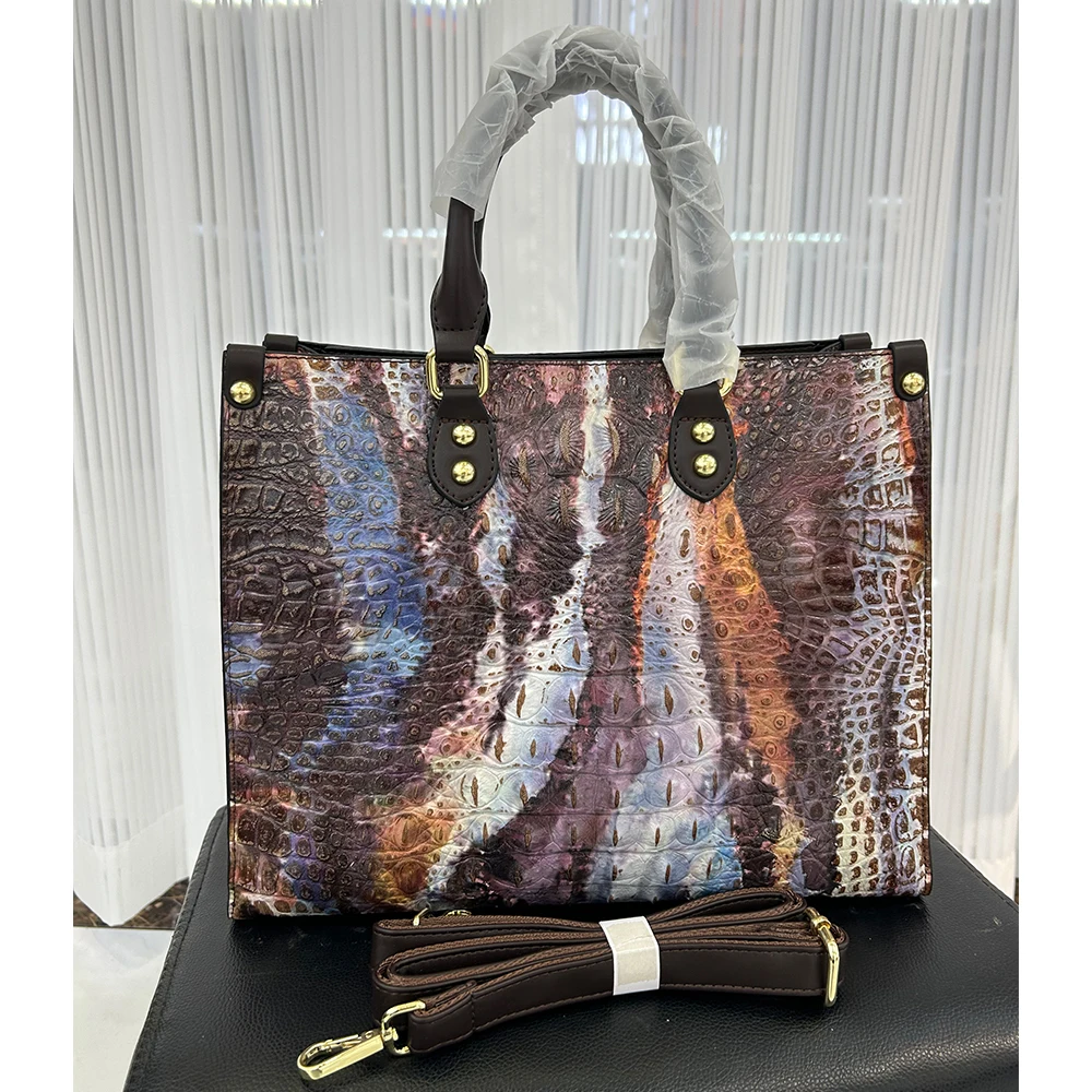 

Leather New Cowhide Crocodile Pattern Handheld Fashion Crossbody Women's Bag