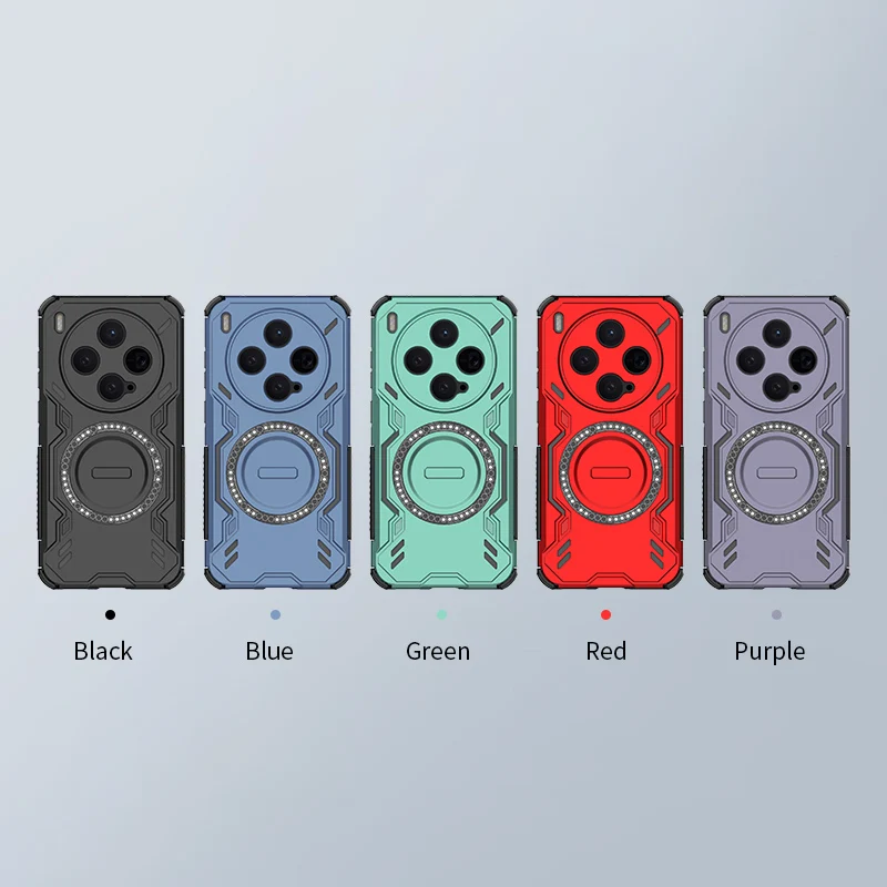Breathable Heat Dissipation Magnetic Shockproof Phone Case with TPU Frame and Hard Plastic Cover