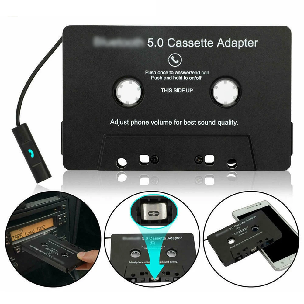 BT Cassette Adapter for Car with Stereo Audio Wireless Cassette