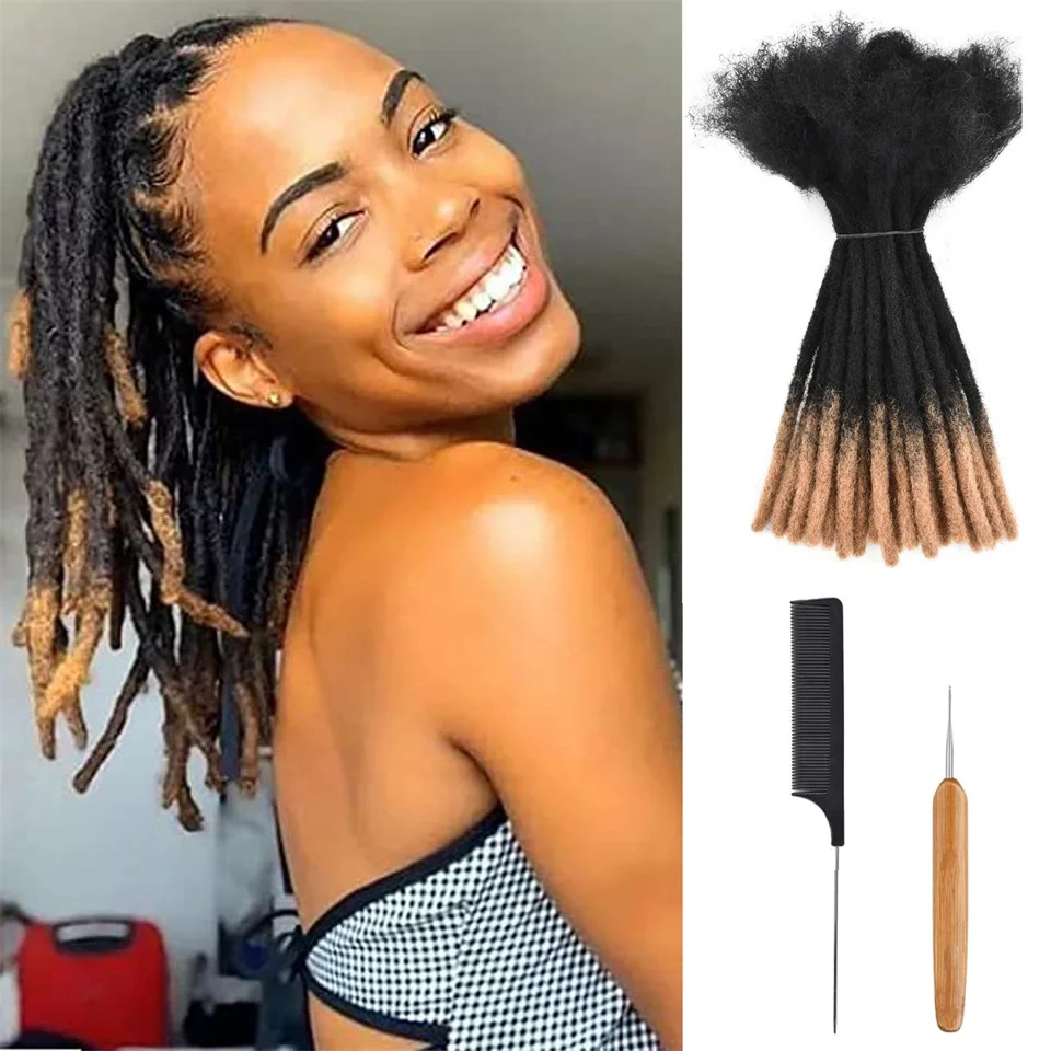 Human Hair Dreadlock Extensions Honey Blonde Loc Extensions Human Hair 