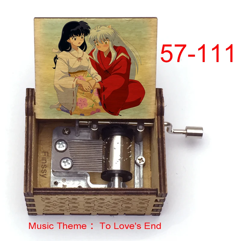 Anime InuYasha Black Music Box Melody To-love's-End Christmas Birthday Gifts For Lovers Lucky Mascot Office Desk Home Decoration 6