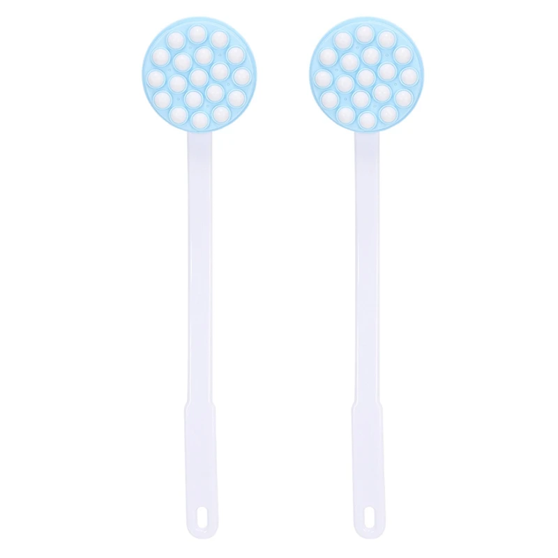 긴 손잡이가 있는 2X 로션 어플리케이터, 등 다리 목욕 마사지 도구