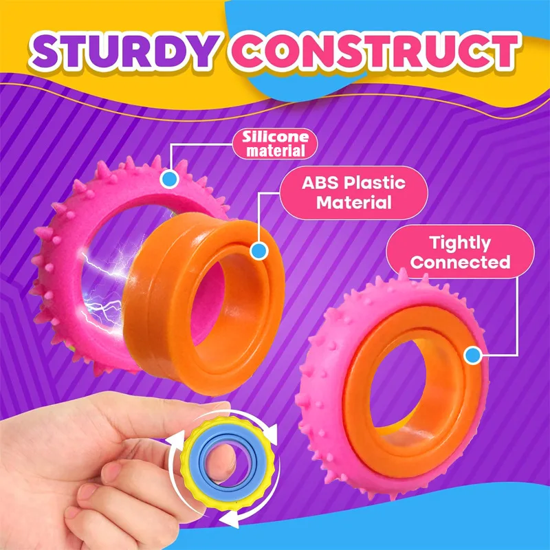 Rotating Sensory Fidget Ring for Stress Relief and Focus