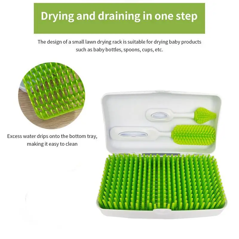 Baby Bottle Drying Rack Silicone Organizer Drying Rack For Baby Bottle Detachable Space Saving Dryer With Storage Box For