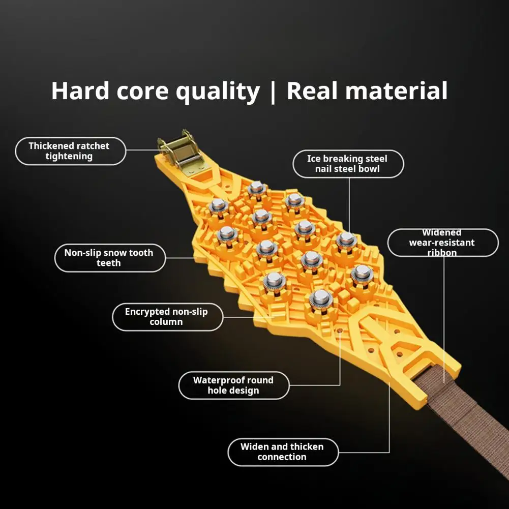 Adjustable Car Tire Chains Rustproof High Hardness Quick Fit Easy Installation Tire Chains Thickened Car Anti Skid