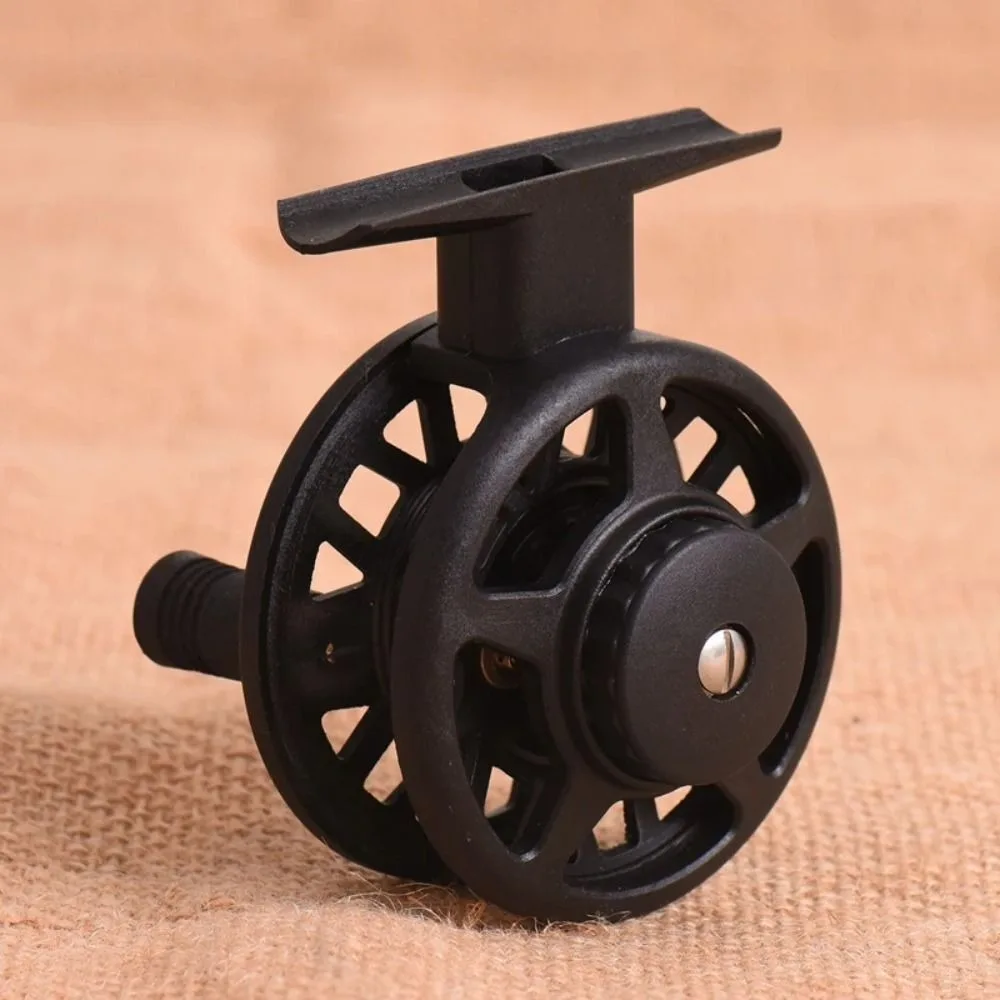 오른손/왼손 아이스 낚시 릴 50/60/70mm 낚시 도구 장비 플라이 릴 낚싯줄 릴 가벼운 플라스틱 바디