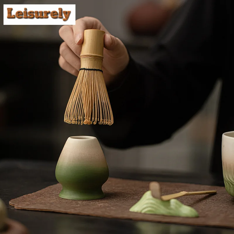 Ancient Pottery Whirlwind Tea Set Complete Set Matcha Beater Japanese Matcha Set Kit Tea Maker Tea Holder Home Tea-making Tools