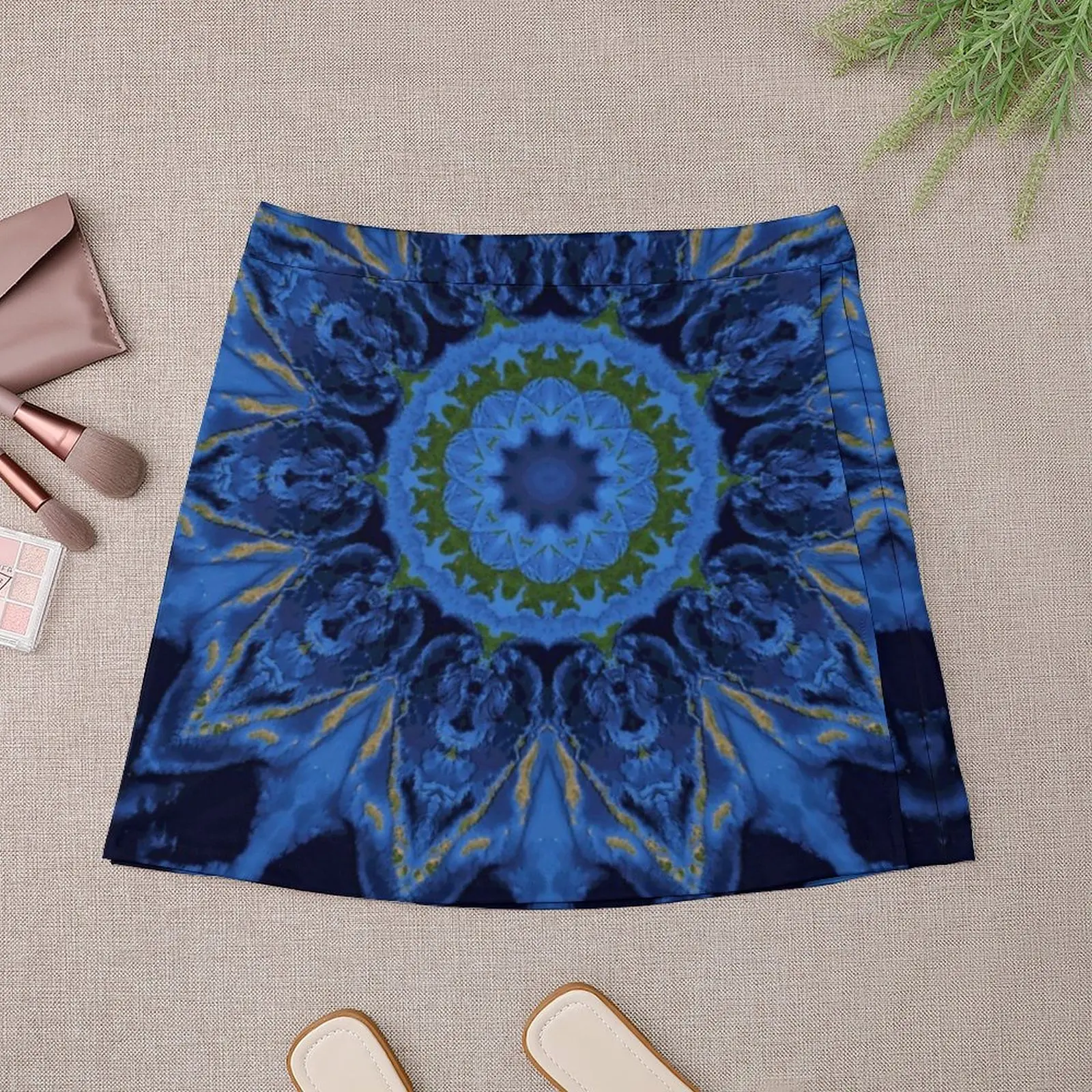Moody Blue Mandala - What a Star Mini Skirt korean skirt skirts for womans skirts short skirt