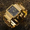 New CANSNOW Rectangle Ladies Wrist Watch Silver Bangle Watches For Women Crystal Hollow Stainless Steel Quartz Female Clock 5
