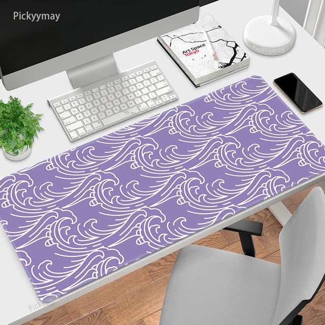 Tapis de souris d'ordinateur Gamer, accessoires de jeu, polymères de  bureau, Japon, grande vague, clavier, tapis de bureau, grand tapis de souris  Art - AliExpress