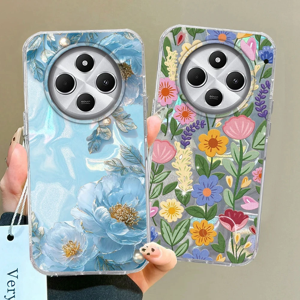 Elegant Blue Rose Flower Girls Phone Case Cover