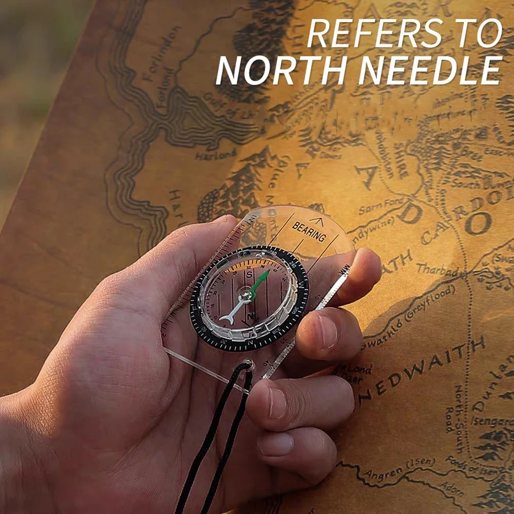 Description Picture 3 of itemOutdoor Tactical Compass Sport Camping Hiking Compass Mountaineering Travel Professional Survival Compass Gadget Tools