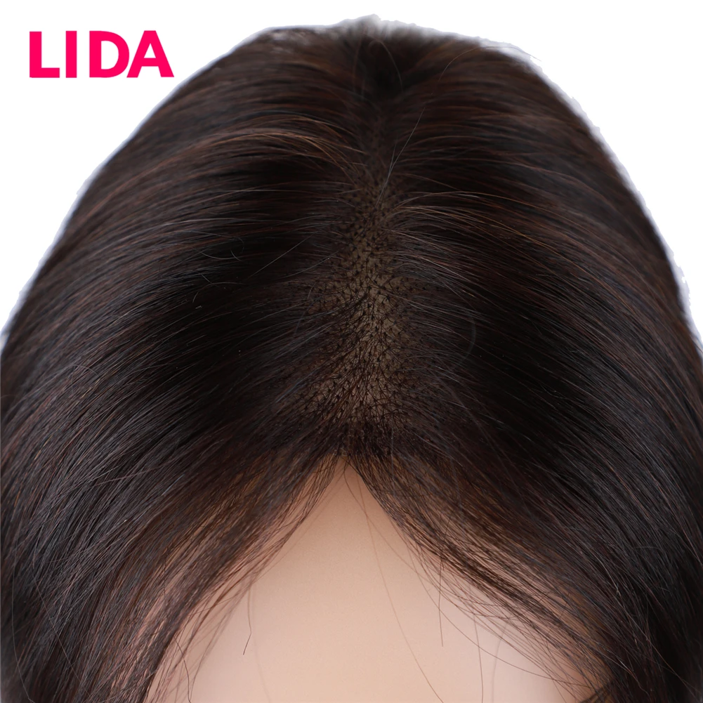 Silk Base Closure 5.5*6 Human Hair Wig Top Clip In Hair Pieces Straight Cover White Loss For Women Remy Natural Color