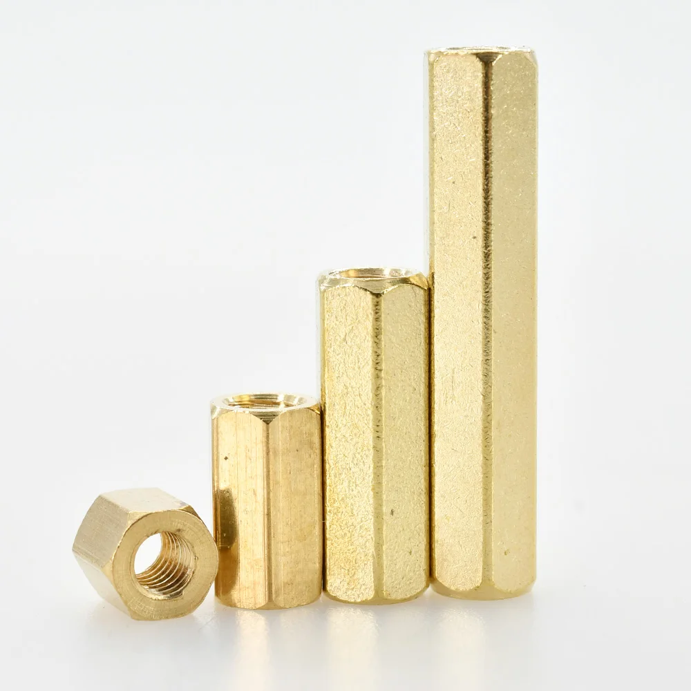 M3 M4 Ottone Esagonale Maschio Femmina Distanziatore Bordo Pilastro Doppio Passaggio Filettatura Esagonale Scheda Madre Distanziatore Dado Colonna Cava (Color : 15mm (30Pcs), Size : M3