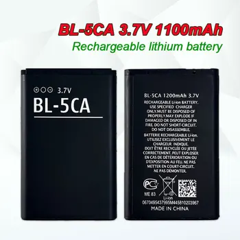 BL-5CA BL 5CA 3.7V Battery Lithium for Nokia 1110i 1110 1200 1600 5030 1208 1209 2700C 1680C 1682 7500 BL5CA Phone Batteries