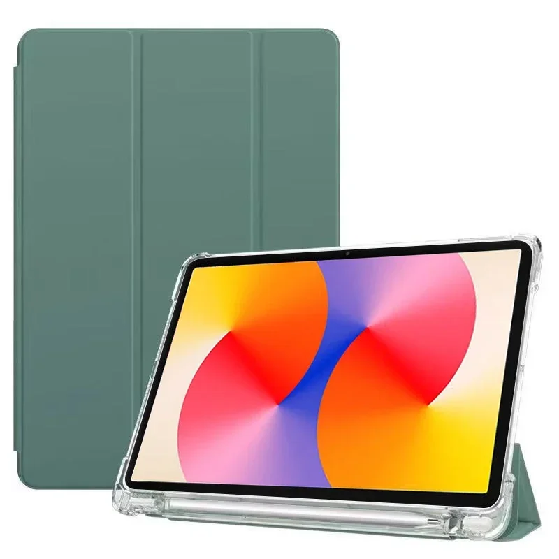 Versatile Tablet Case with Pencil Holder, Flip Stand, and Magnetic Closure - Durable TPU Back Cover