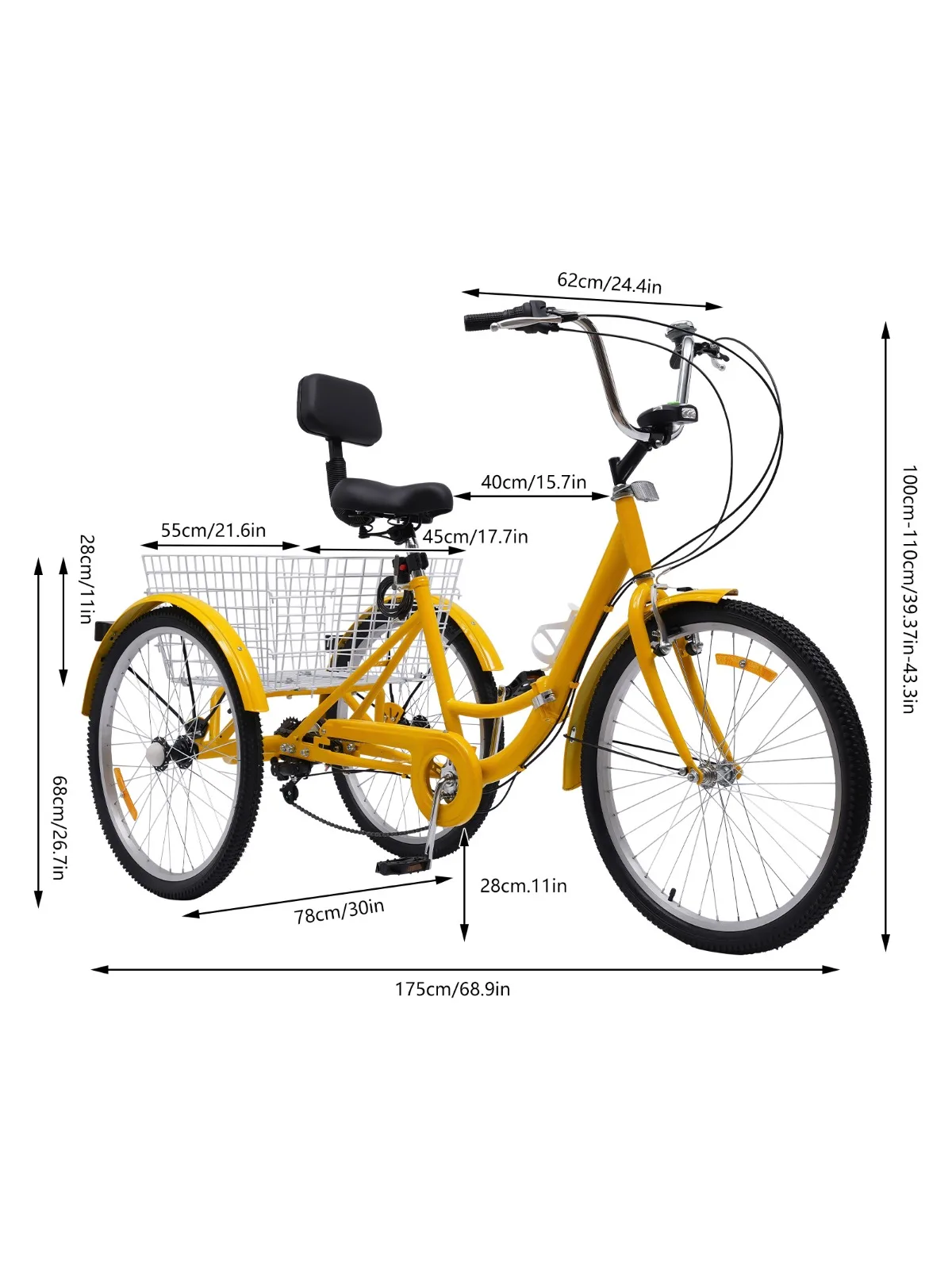 Lamborghini 21v Bicicleta Plegable Adulto Vevor Triciclo Adultos
