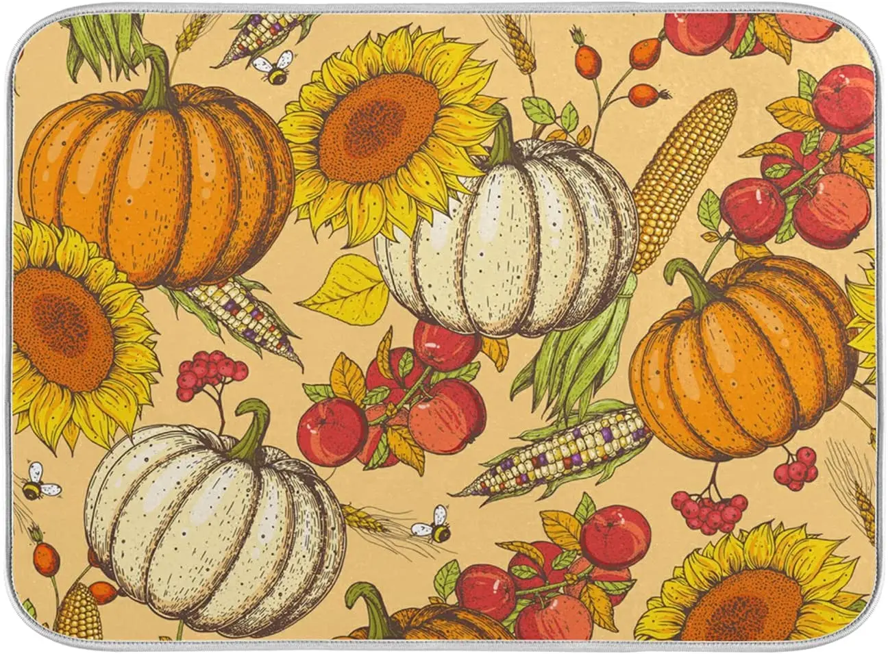 Fall Dish Drying Mat for Kitchen Counter Hello Pumpkin Drying Pad Absorbent  Microfiber Drying Mats for Countertops Sinks Draining Racks Sunflower Wheat  Dishes Drainer Mats Thanksgiving Decor 18x24 - Yahoo Shopping