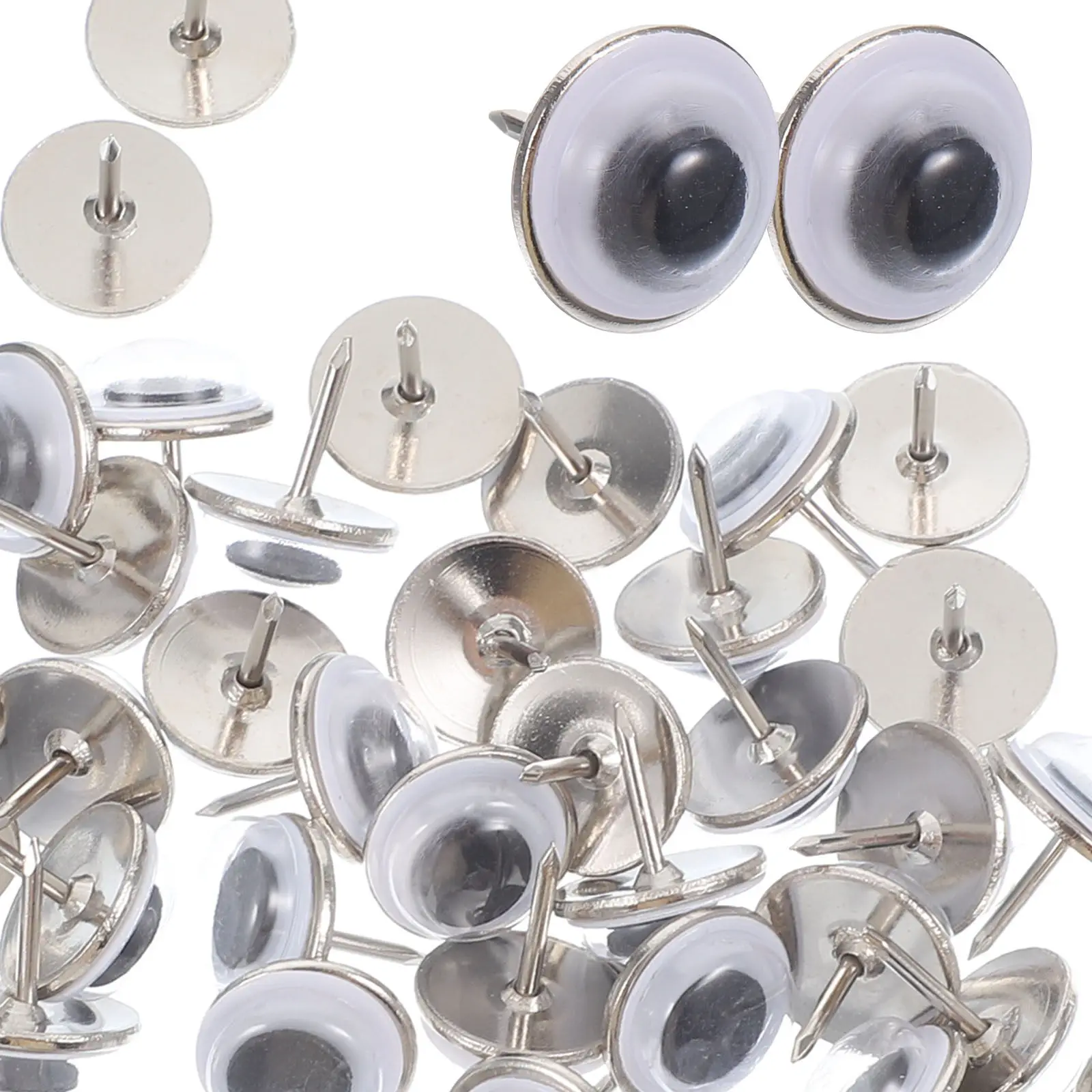 50Pcs 눈 모양의 푸시핀 다기능 압정 장 휴대용 포스터 공급 홈 오피스 코르크 보드 푸시핀
