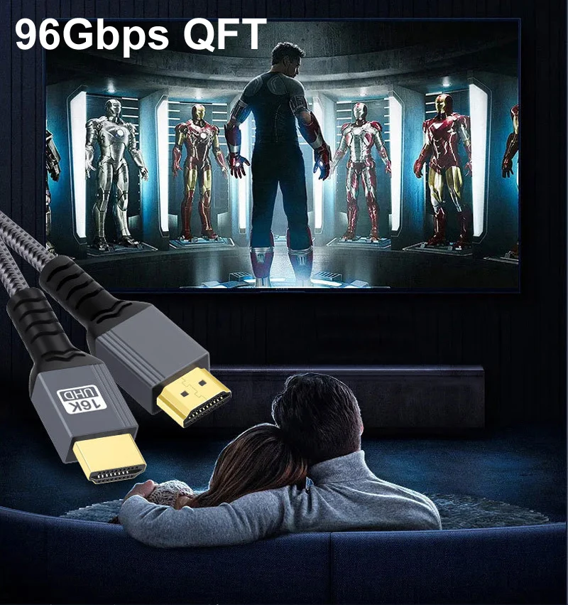 Premium High-Speed 16K HDMI Cable with UHD HDR and eARC Support