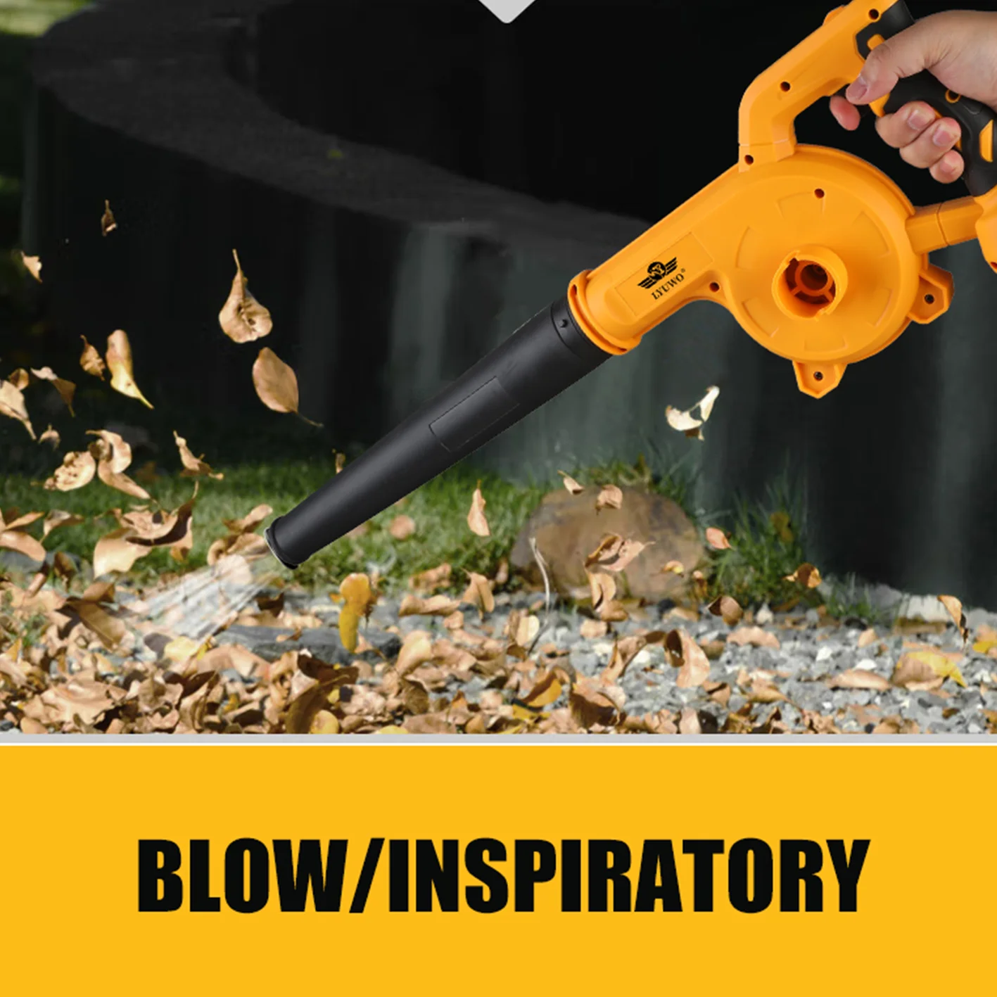 LYUWO 21V Brushless Rechargeable Dual Purpose Powerful Blower With 6-speed Adjustable Household Vacuum Cleaner For Autumn Leaves 3