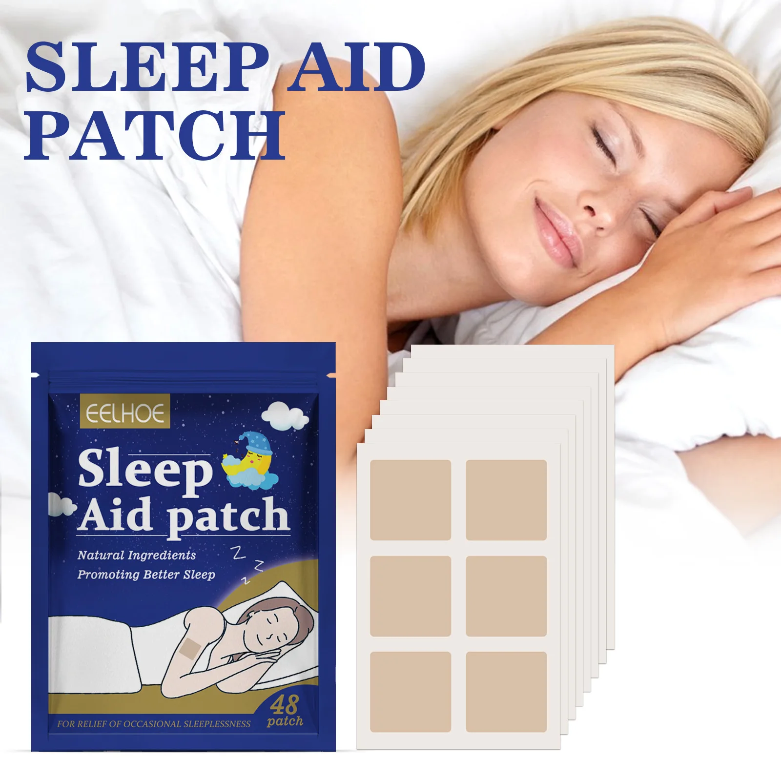 

48pcs Insomnia Treatment Relieve Anxiety Decompression Headache Neurasthenia Soothing Plasters Body Relaxing Help Sleeping Patch