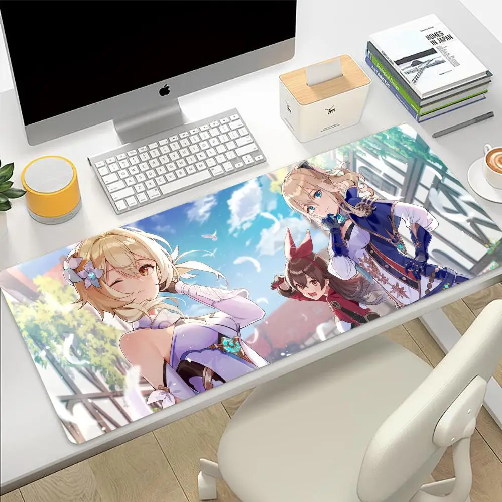 

Genshin Impact 90x40cm Large Mouse Pad Gaming Accessories PC Laptop Gamer Mousepad Anime Antislip non-skid laptop mouse pad mat