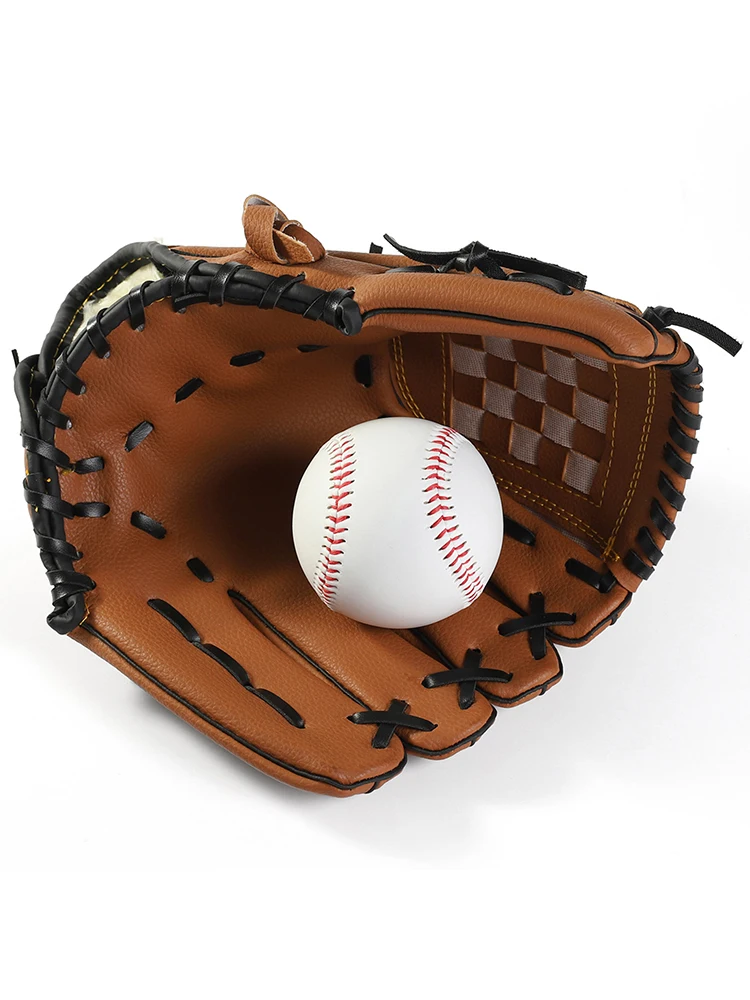 9.5/10.5/11.5/12.5inches Thicken Infield Pitcher Baseball Gloves Softball Gloves Children Teenagers Adults Full Baseball