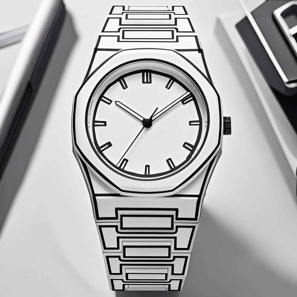 Middle East Creative Design Sketch Watch Men's Quartz Watch Waterproof Comic Watch Hot Sale Explosive