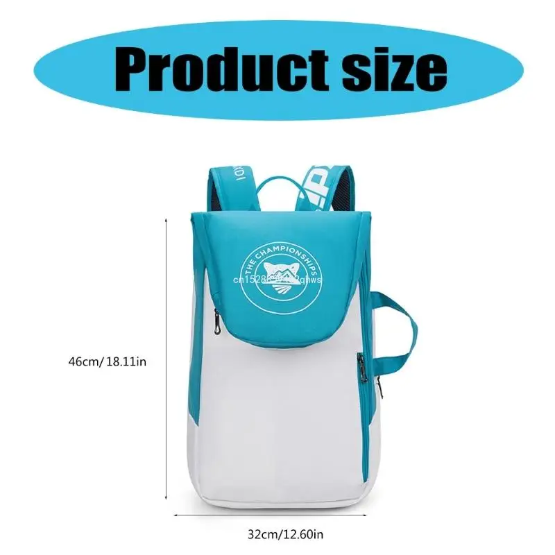 Folding Tennis Backpack with Separate Shoe Badminton 2-Rackets Tennis Handbag Adjustable Sports Racquet Bags Dropship 6