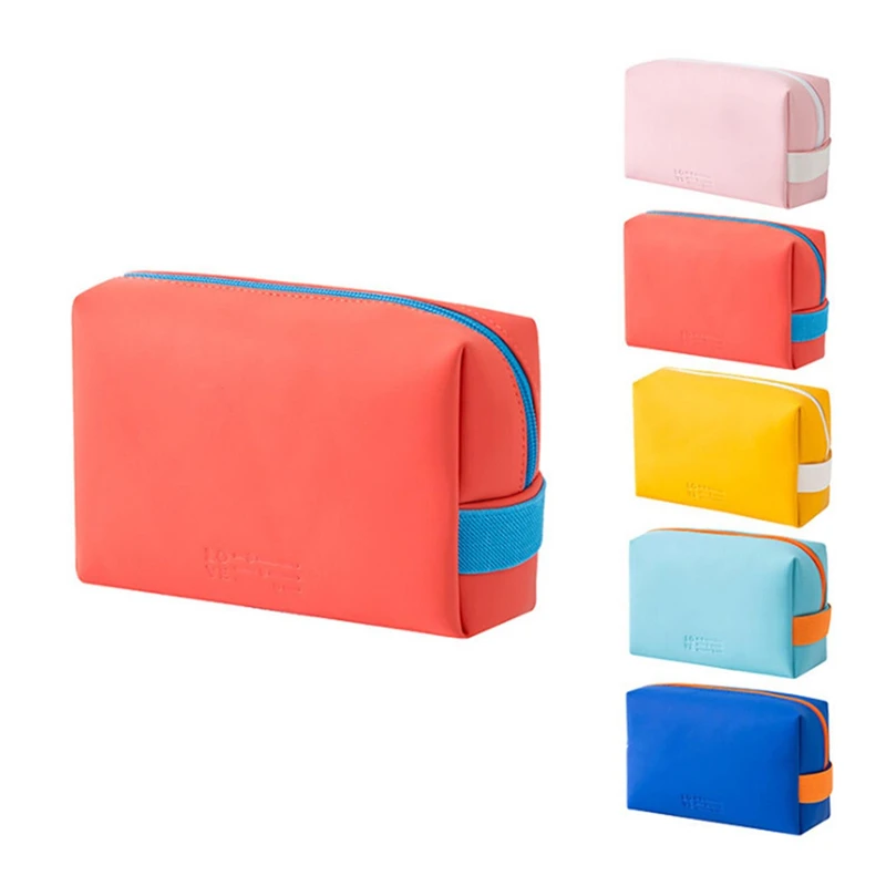 Leather Travel Cosmetic Bag Portable Women /Man Makeup Case Waterproof Multifunctional Toiletry Organizer Storage Bag 6