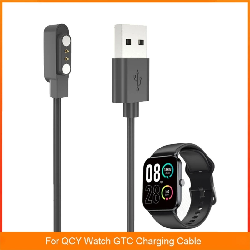 Smartwatch Charging Cable for QCY Watch GTC Portable Charging Dock Station USB Charger Wire Cord Portable Charging Base