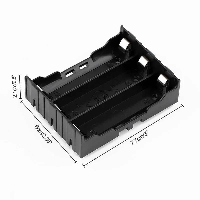 ABS 18650 Black Power Bank custodie 1X 2X 3X 4X 18650 batteria fai da te di alta qualità 1 2 3 4 Slot batterie contenitore con perno rigido - immagine 4