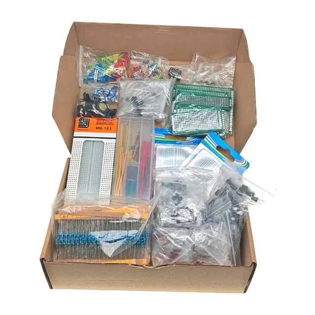 2110pcs electronic components diy kit Various Common Capacitors Resistors T0-92 LED PCB Board DIP-IC Breadboard