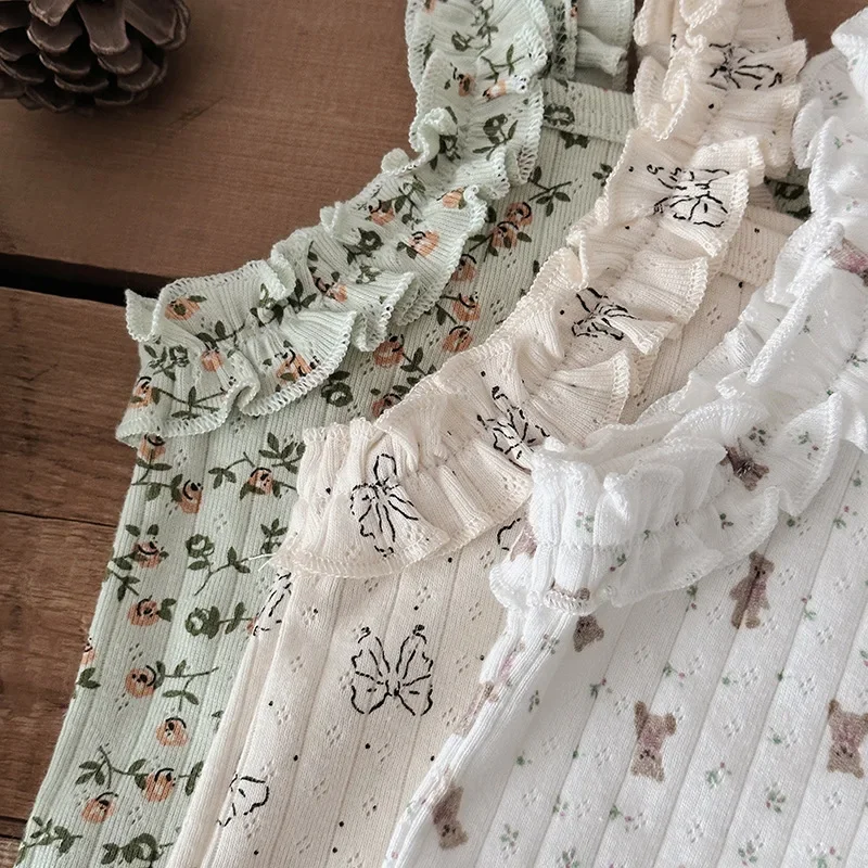 Cotton Baby Girl Summer Vest Set