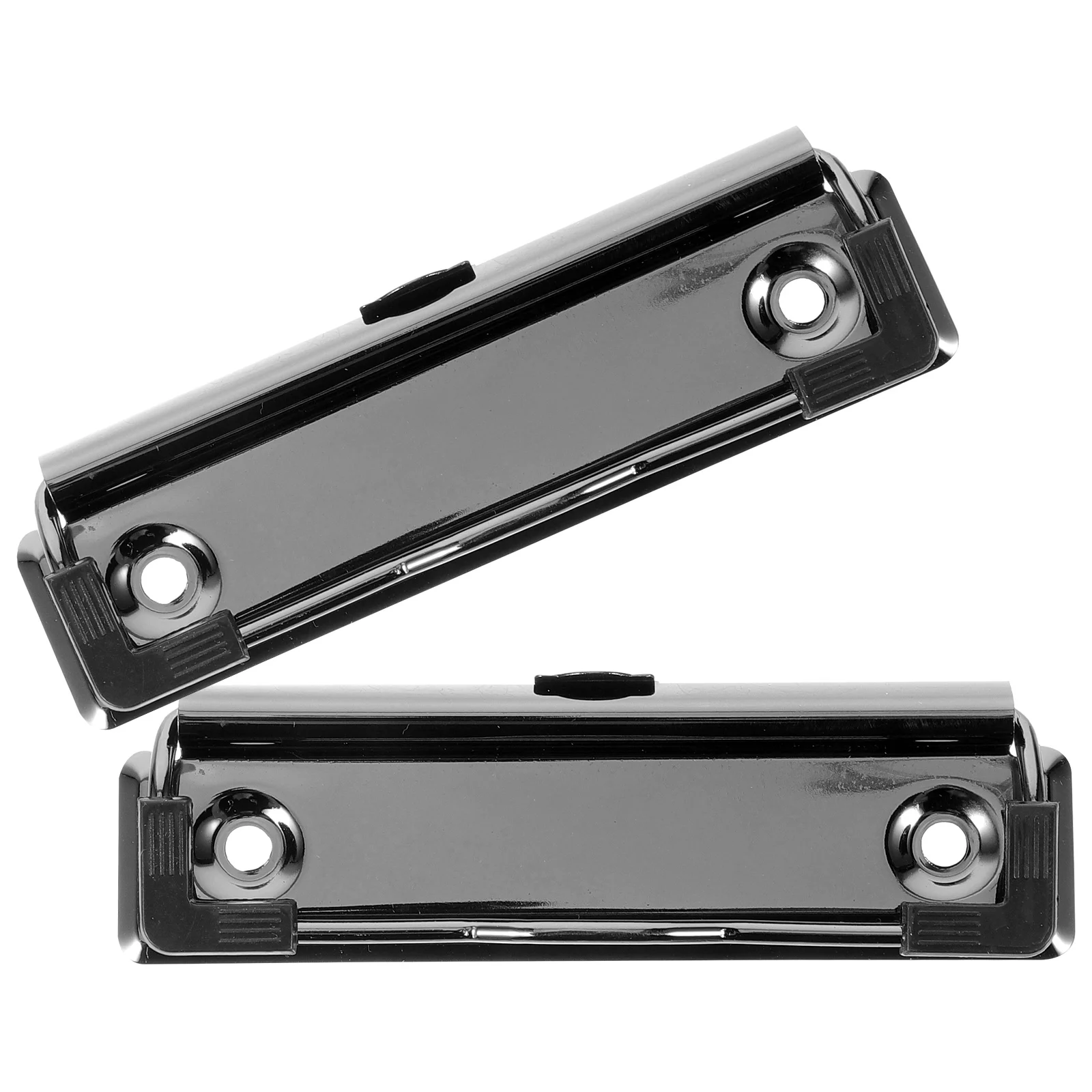 2 Pcs Hardware Plate Clip Binder Clips Mountable File Board Clamp Document Metal Abs Student