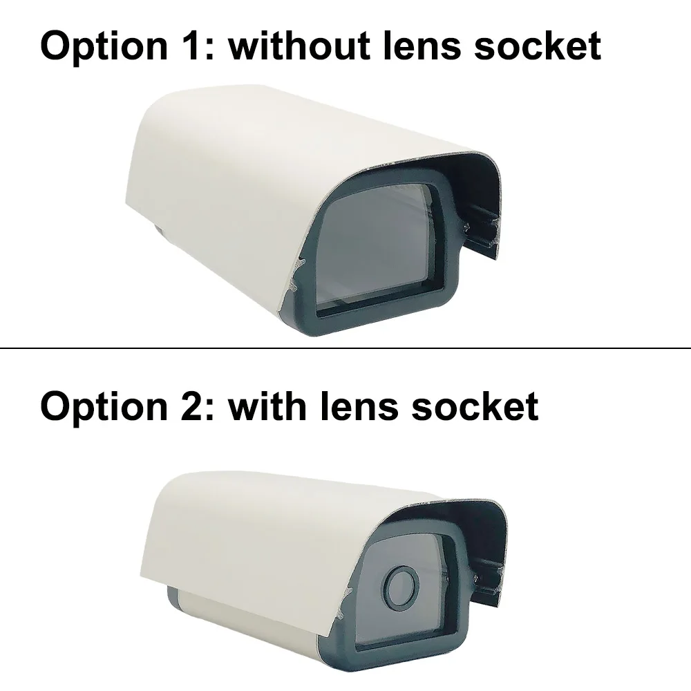 Indoor Outdoor Video Surveillance Security CCTV Camera Housing Protect Case Antidust Enclosure with Bracket Clear Glass Window