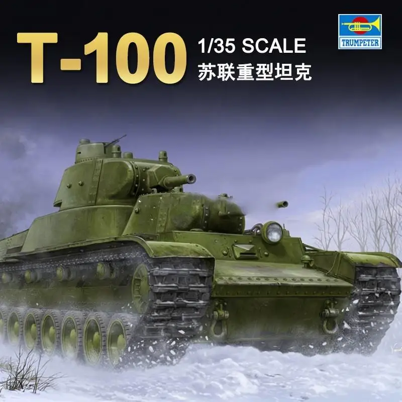 

TRUMPETER 09590 1/35 Scale Soviet T-100 Heavy Tank Model Kit
