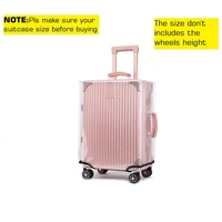 1PC PVC Luggage Cover Transparent For Travel Protective Luggage Case With Handle Dustproof Waterproof Practical Design 4