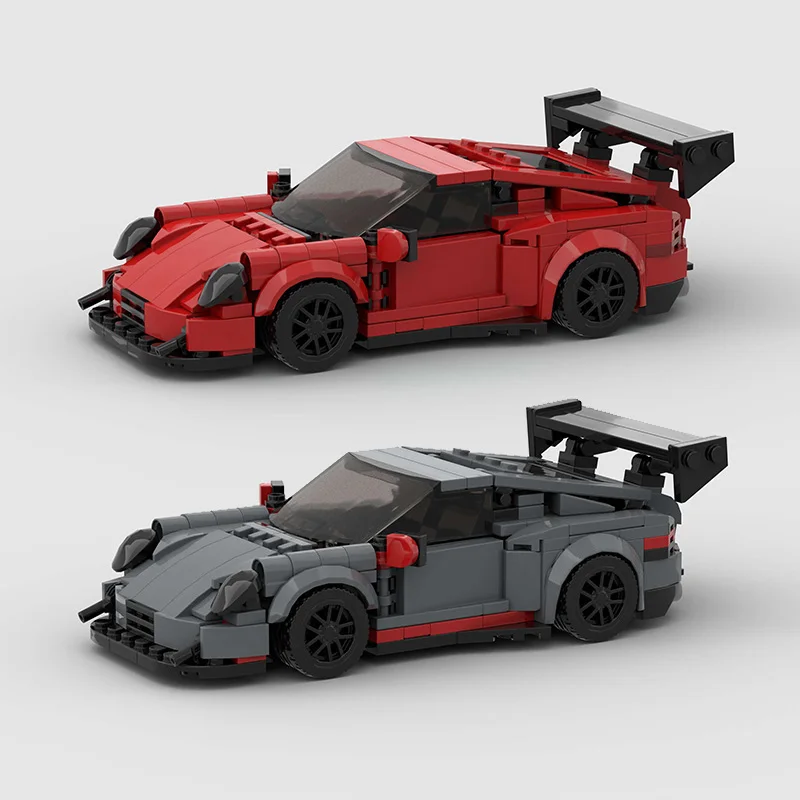 Moc City Car Vehicle Speed Champion Racer ae86 M3 M8 Building Blocks Brick R34 RX-7 Racing Super Technique Creative Garage Toys 4
