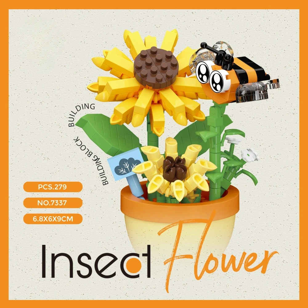 Micro Particle Building Block Ornaments Flower Fairy Series Eternal Flower Potted Plants Creative Indoor Decoration Ornaments 2