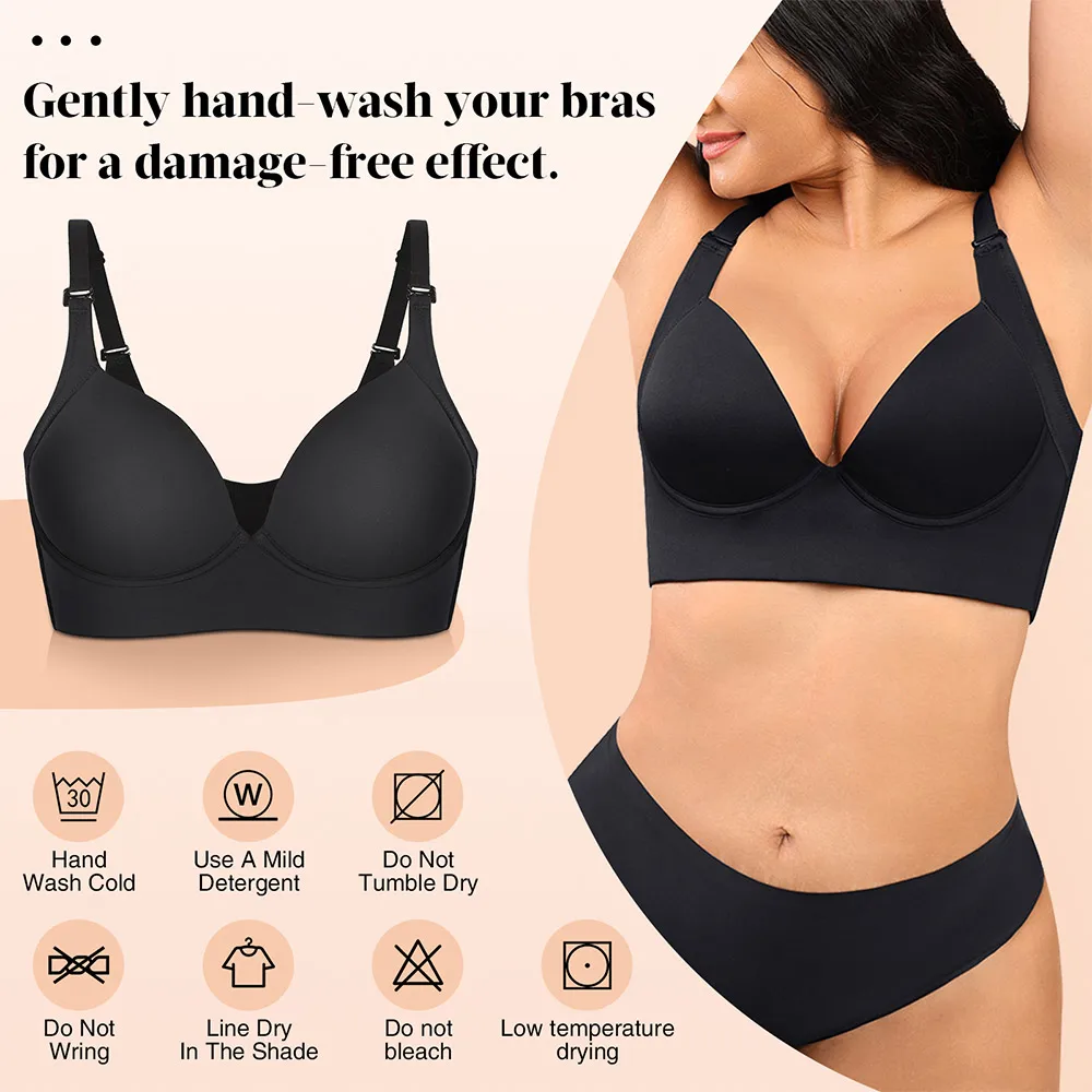 Hexin Filift Uplifting Seamless Body Shapewear With Bra Deep Cup Full  Coverage Bra Hide Back Seamless Push Up Bra - Shapers - AliExpress
